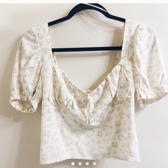 UO Casia Floral Puff Sleeve Top - Picture 4 of 6
